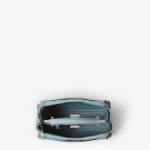 FENDI Peekaboo Mini Mercury blue nubuck leather Selleria bag with 220 hand-sewn topstitches - Image 4